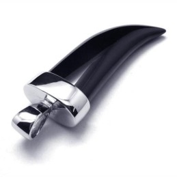 Herenketting Met Hanger Van Puur Titanium En Onyx