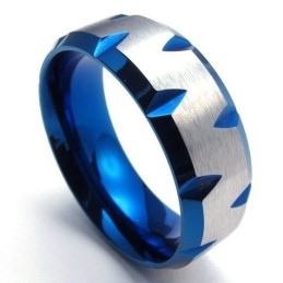 Fijn Bewerkte, Prachtige Kleuren, Uitstekende Kwaliteit Titanium Ring