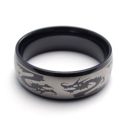 Modieuze Patronen, Delicate Kleuren, Uitstekende Kwaliteit Titanium Ring