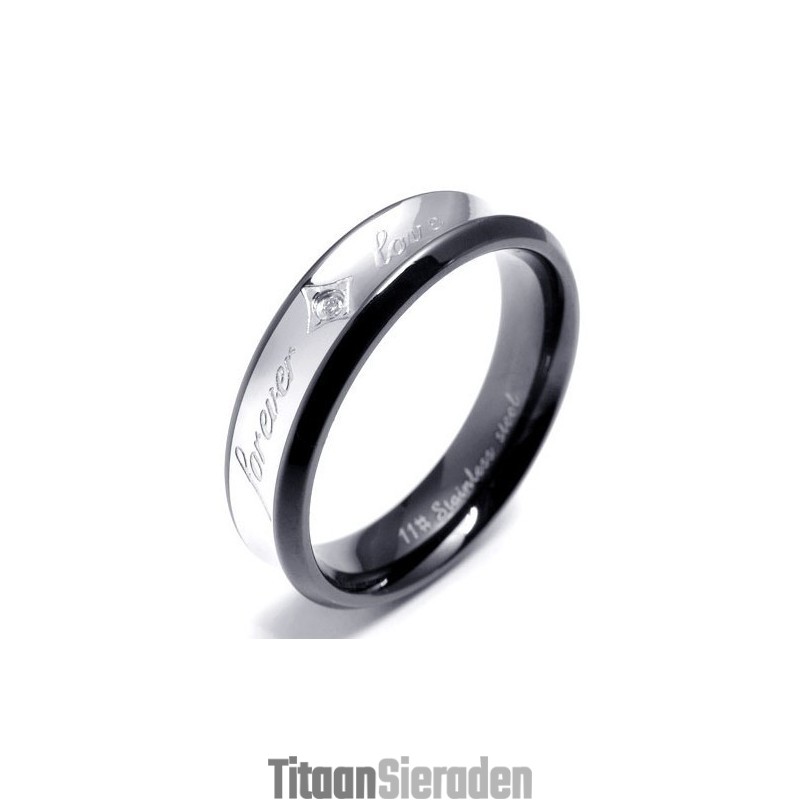 Elegante Vorm, Kleur, Briljantie, Duurzaam In Gebruik, Titanium Ring