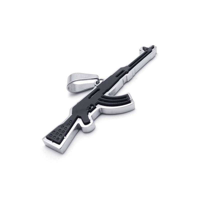 Heren Gouden Ak47 Geweer Hanger Ketting Van Puur Titanium Heren Gouden Ak47 Geweer Hanger Ketting Van Puur Titanium
