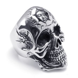 Fijn Bewerkte, Delicate Kleuren, Uitstekende Kwaliteit Titanium Leren Ring