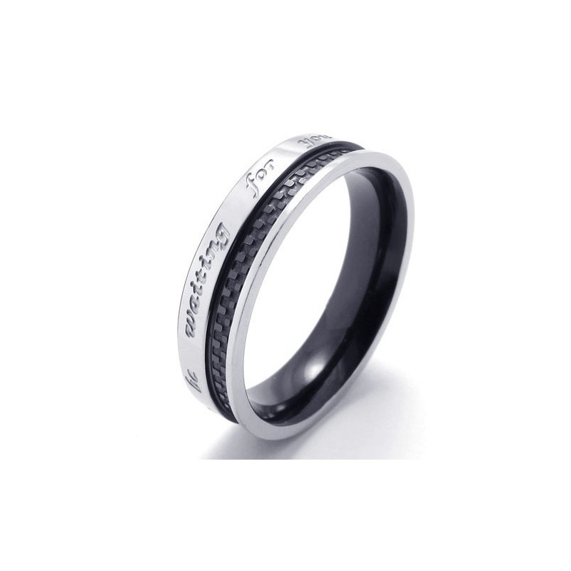 Elegante Vorm, Delicate Kleuren, Hoogwaardige Titanium Ring