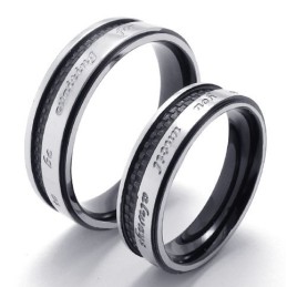 Elegante Vorm, Delicate Kleuren, Hoogwaardige Titanium Ring