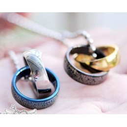 Bijbel Kruis Ringen Geliefden Geliefden Koppels Titanium Kettingen Hanger