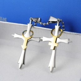 Mannelijke En Vrouwelijke Symbolen Titanium Kruis Ketting Hanger Voor Mannen En Vrouwen