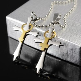 Mannelijke En Vrouwelijke Symbolen Titanium Kruis Ketting Hanger Voor Mannen En Vrouwen