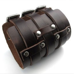 Vakkundige Vervaardiging Delicate Kleuren Betrouwbare Kwaliteit Titanium Leren Armband