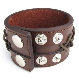 Vakkundige Vervaardiging Delicate Kleuren Betrouwbare Kwaliteit Titanium Leren Armband