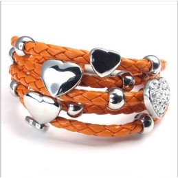Prachtig Ontwerp, Mooie Kleuren, Betrouwbare Kwaliteit, Roestvrijstalen Leren Armband