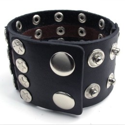 Fijn Bewerkte, Delicate Kleuren, Betrouwbare Kwaliteit Titanium Leren Armband