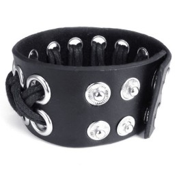 Vakkundige Vervaardiging Delicate Kleuren Betrouwbare Kwaliteit Titanium Leren Armband