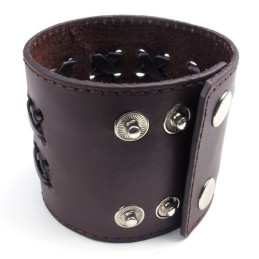 Fijn Bewerkte, Delicate Kleuren, Betrouwbare Kwaliteit Titanium Leren Armband