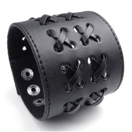 Vakkundige Vervaardiging Delicate Kleuren Betrouwbare Kwaliteit Titanium Leren Armband