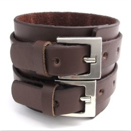 Vakkundige Vervaardiging Delicate Kleuren Betrouwbare Kwaliteit Titanium Leren Armband