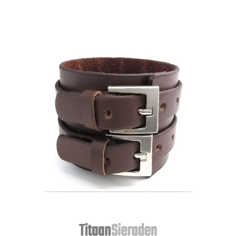 Vakkundige Vervaardiging Delicate Kleuren Betrouwbare Kwaliteit Titanium Leren Armband