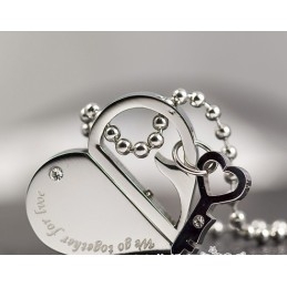 We Gaan Samen Voor De Liefde - Modieuze Titanium Kettinghanger