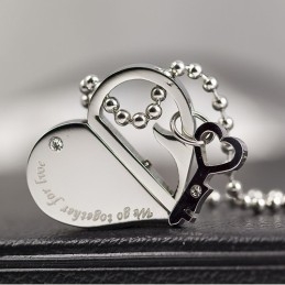 We Gaan Samen Voor De Liefde - Modieuze Titanium Kettinghanger