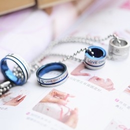 Love Only You Sweetheart Rings Cirkel Titanium Ketting Hanger