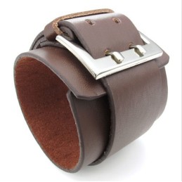 Vakkundige Vervaardiging Delicate Kleuren Betrouwbare Kwaliteit Titanium Leren Armband
