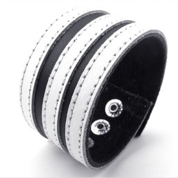 Vakkundige Vervaardiging Delicate Kleuren Betrouwbare Kwaliteit Titanium Leren Armband