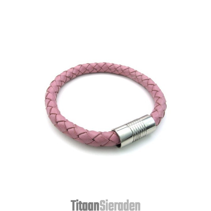 Deft Design Delicate Kleuren Uitstekende Kwaliteit Titanium Leren Bangle Deft Design Delicate Kleuren Uitstekende Kwaliteit Titanium Leren Bangle