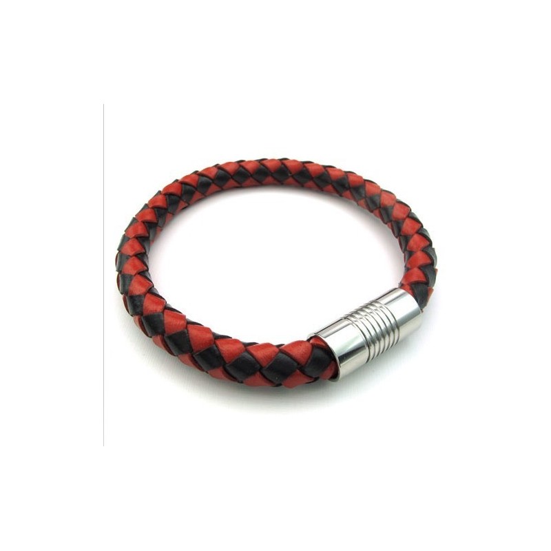 Deft Design Delicate Kleuren Uitstekende Kwaliteit Titanium Leren Bangle Deft Design Delicate Kleuren Uitstekende Kwaliteit Titanium Leren Bangle
