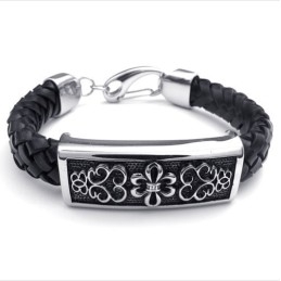 Modieuze Patronen, Delicate Kleuren, Uitstekende Kwaliteit Titanium Leren Armband