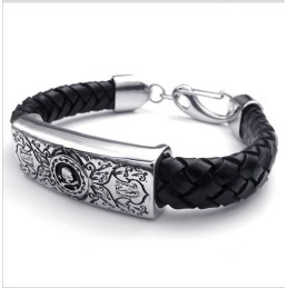 Aantrekkelijk Ontwerp, Delicate Kleuren, Uitstekende Kwaliteit Titanium Leren Armband