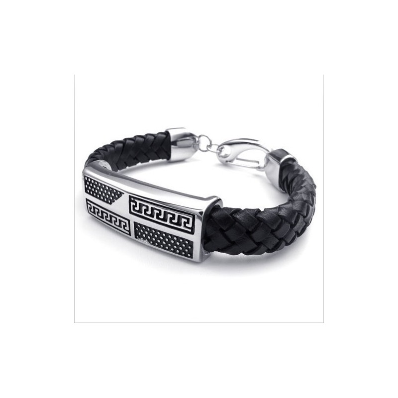 Deft Design Delicate Kleuren Superieure Kwaliteit Titanium Leren Armband Deft Design Delicate Kleuren Superieure Kwaliteit Titanium Leren Armband