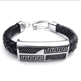 Deft Design Delicate Kleuren Superieure Kwaliteit Titanium Leren Armband