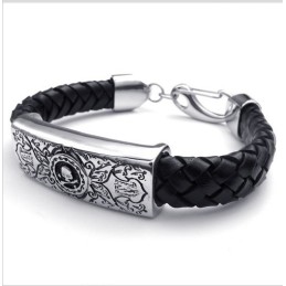 Aantrekkelijk Ontwerp, Delicate Kleuren, Uitstekende Kwaliteit Titanium Leren Armband