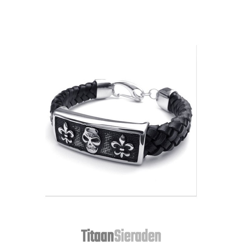 Aantrekkelijk Ontwerp, Delicate Kleuren, Uitstekende Kwaliteit, Titanium Leren Armband Aantrekkelijk Ontwerp, Delicate Kleuren, Uitstekende Kwaliteit, Titanium Leren Armband