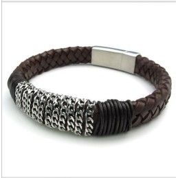 Behendig Ontwerp, Delicate Kleuren, Betrouwbare Kwaliteit Titanium Leren Armband