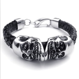 Modern Design, Delicate Kleuren, Betrouwbare Kwaliteit Titanium Leren Armband