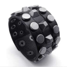 Modern Design, Delicate Kleuren, Uitstekende Kwaliteit Titanium Leren Armband