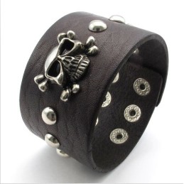 Vakkundige Vervaardiging Delicate Kleuren Betrouwbare Kwaliteit Titanium Leren Armband