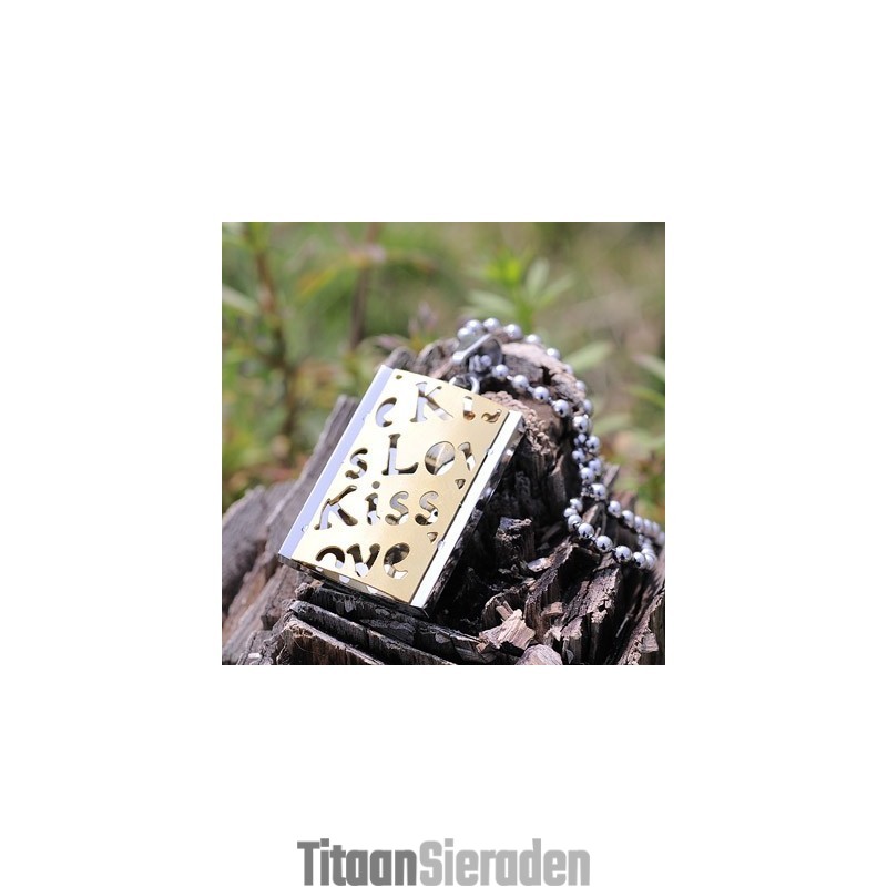 Kus Liefde Cadeaus Voor Je Vriendje Titanium Ketting Hanger