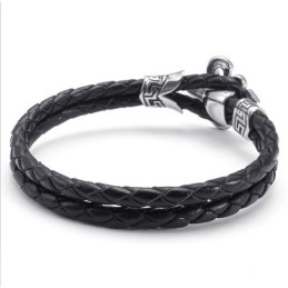 Behendig Ontwerp, Delicate Kleuren, Uitstekende Kwaliteit Titanium Leren Armband