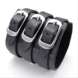Vakkundige Vervaardiging Delicate Kleuren Betrouwbare Kwaliteit Titanium Leren Armband