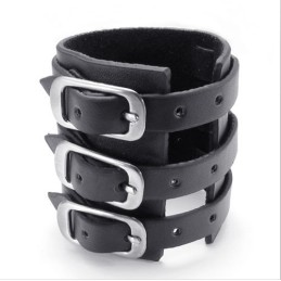 Vakkundige Vervaardiging Delicate Kleuren Betrouwbare Kwaliteit Titanium Leren Armband