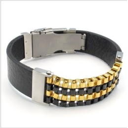 Aantrekkelijk Ontwerp, Prachtige Kleuren, Uitstekende Kwaliteit Titanium Leren Armband