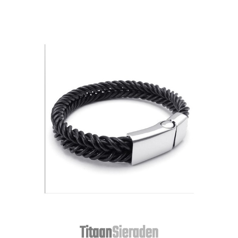 Behendig Ontwerp, Delicate Kleuren, Stabiele Kwaliteit Titanium Leren Armband