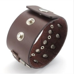Vakkundige Vervaardiging Delicate Kleuren Betrouwbare Kwaliteit Titanium Leren Armband