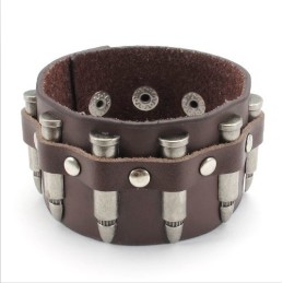 Vakkundige Vervaardiging Delicate Kleuren Betrouwbare Kwaliteit Titanium Leren Armband