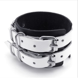 Vakkundige Vervaardiging Delicate Kleuren Betrouwbare Kwaliteit Titanium Leren Armband