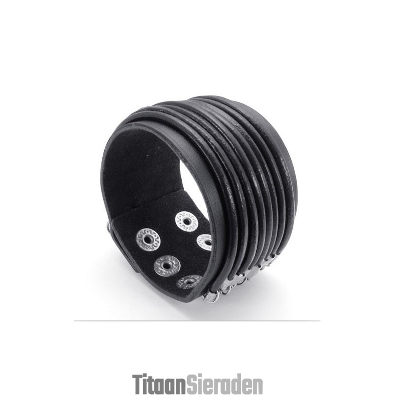 Vakkundige Vervaardiging Delicate Kleuren Betrouwbare Kwaliteit Titanium Leren Armband