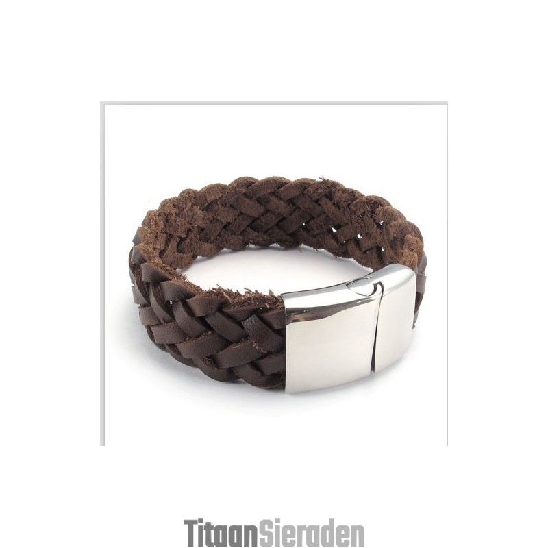 Behendig Ontwerp, Delicate Kleuren, Stabiele Kwaliteit Titanium Leren Armband
