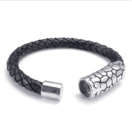 Modern Design, Delicate Kleuren, Betrouwbare Kwaliteit Titanium Leren Armband
