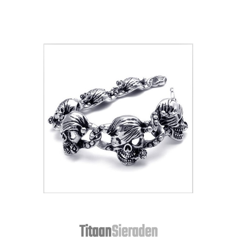 Modern Design, Delicate Kleuren, Uitstekende Kwaliteit Titanium Leren Armband